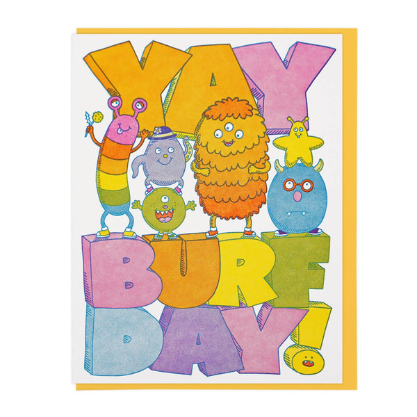 Yay Burfday Monsters Card