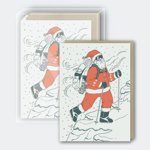 Hiker Santa Cards Box Set