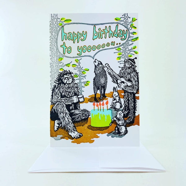 Birthday Song Wolf Solo Card