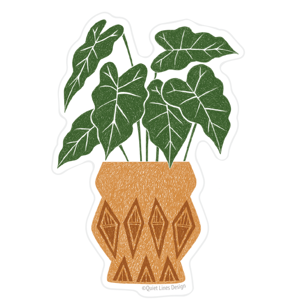 African Mask Plant Sticker
