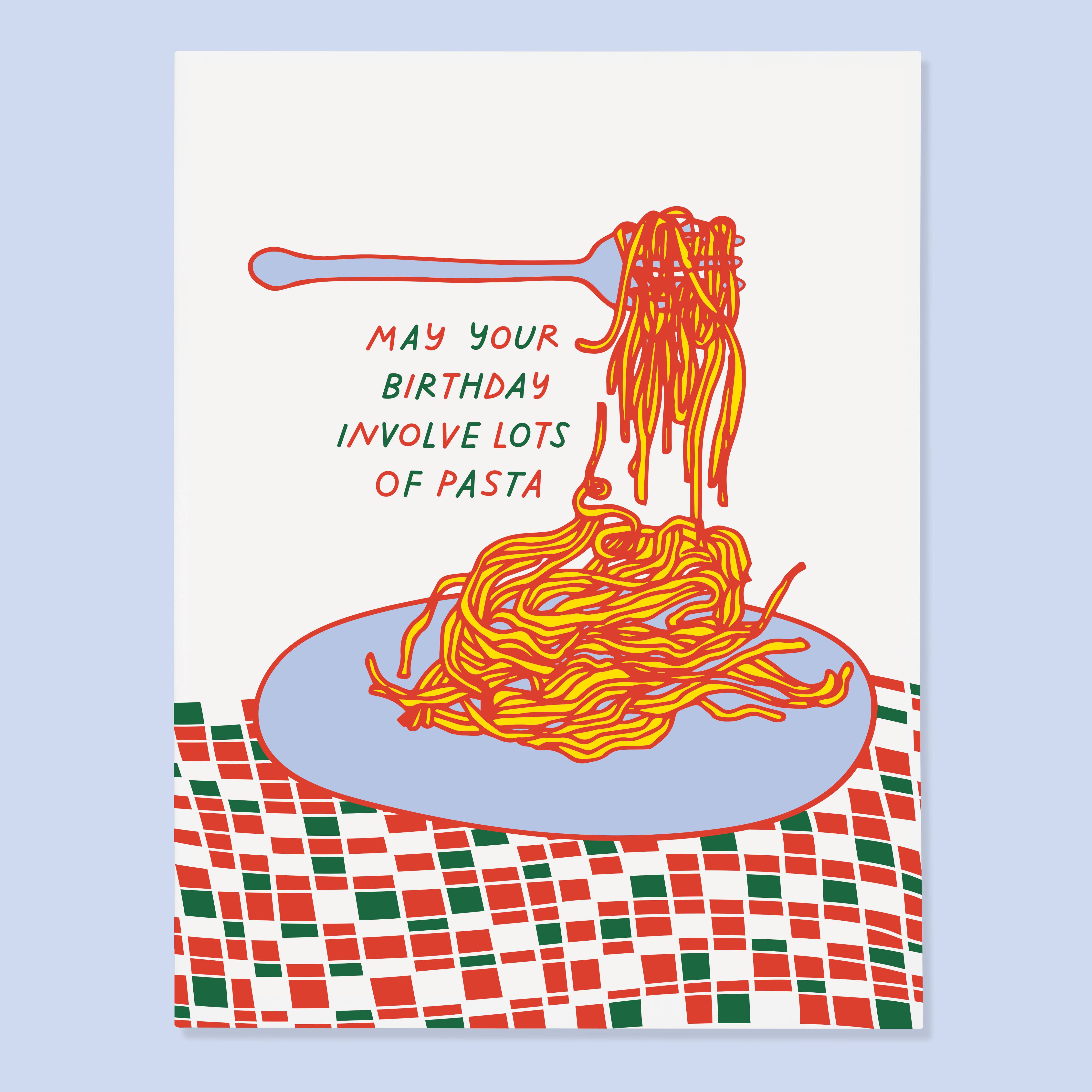 Pasta Birthday Card