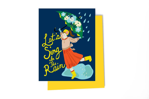 Let's Sing In The Rain Card
