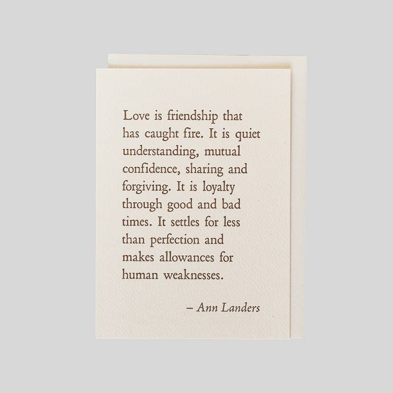 Ann Landers Love Card