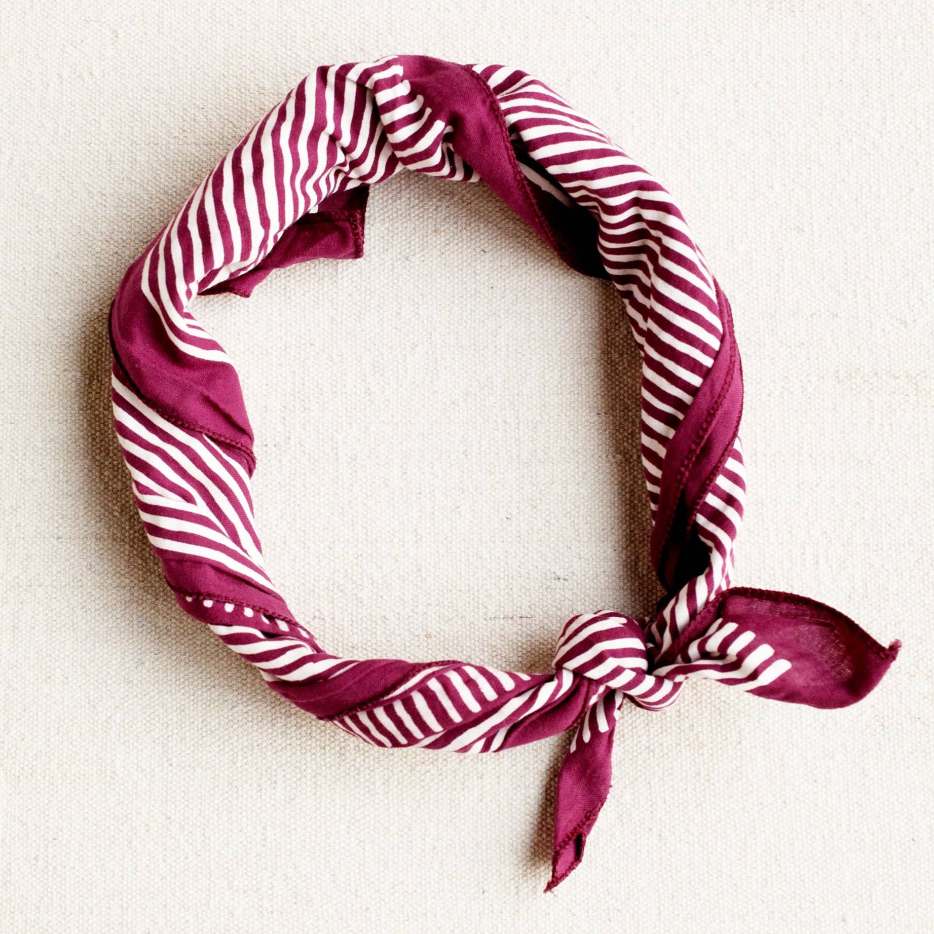 Wine Striped Bandana