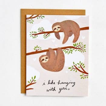 Sloths Valentine Card