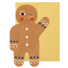 Gingerbread Man Die Cut Holiday Card