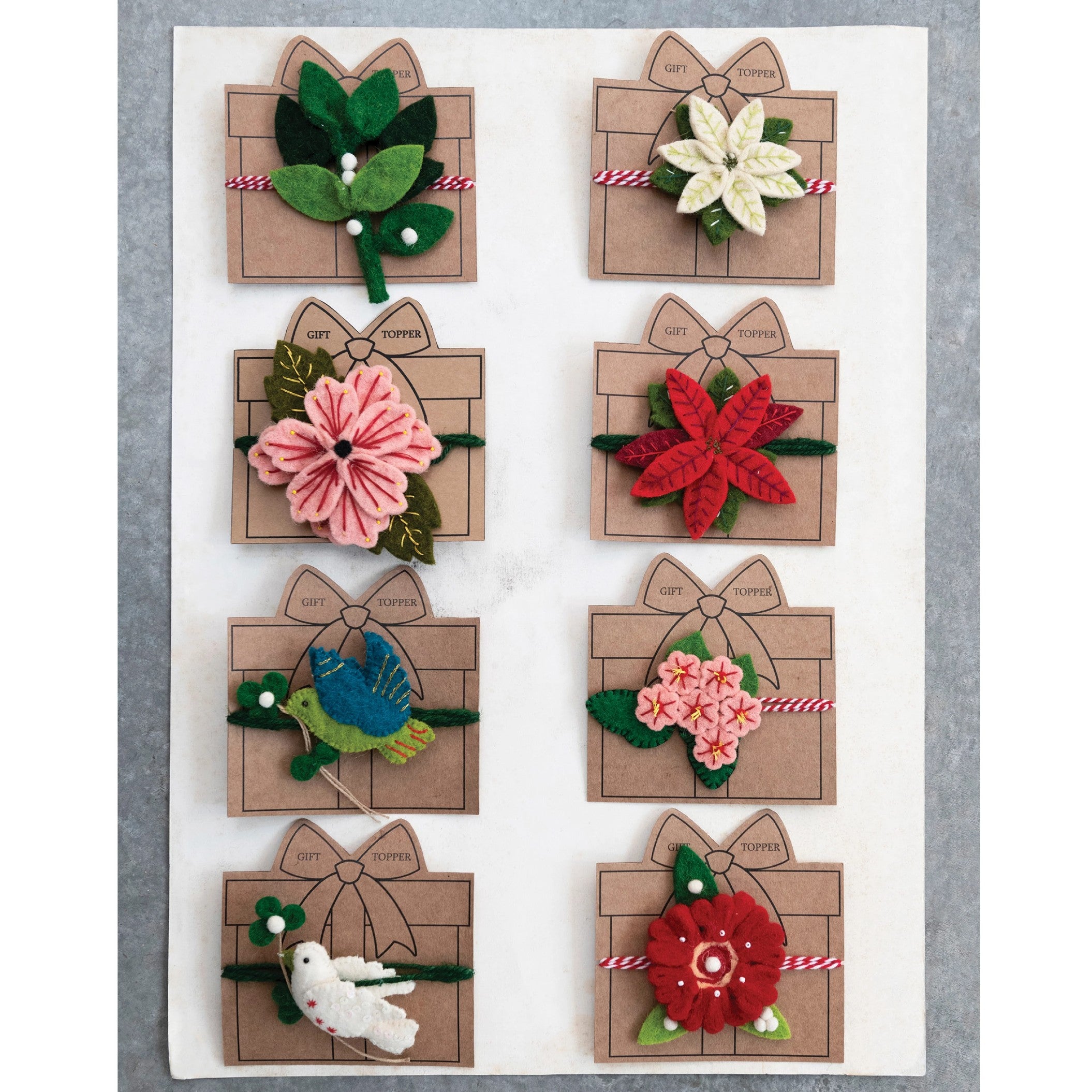 Wool Felt Gift Toppers