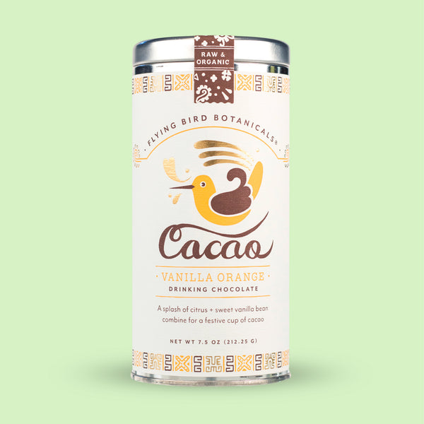 Cacao Vanilla Orange Drinking Chocolate: Large Tin