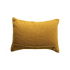 Gold Fringe and Embroidery Lumbar Pillow - DIGS
