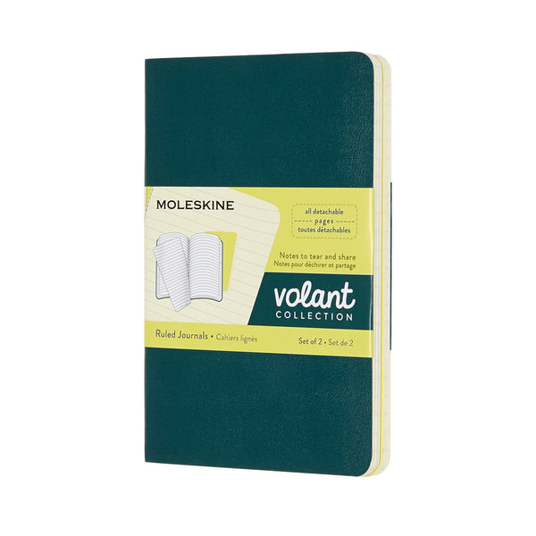 Volant Ruled Journal Set: Yellow/Green