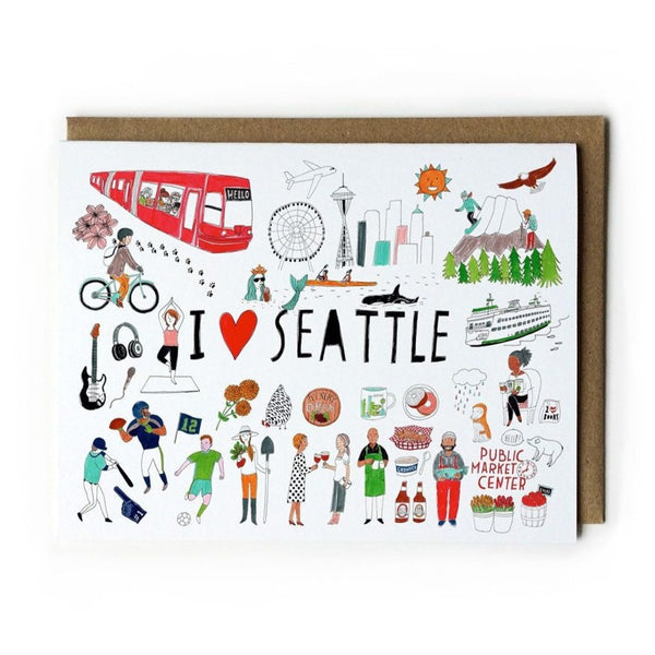 I Love Seattle Card