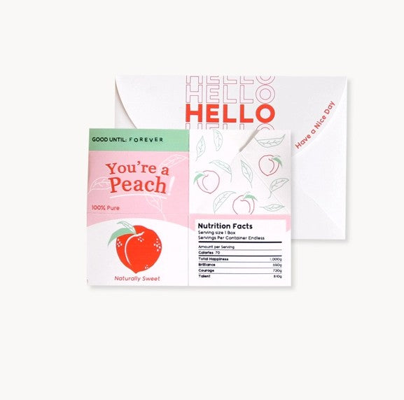 You're A Peach Juice Box Card