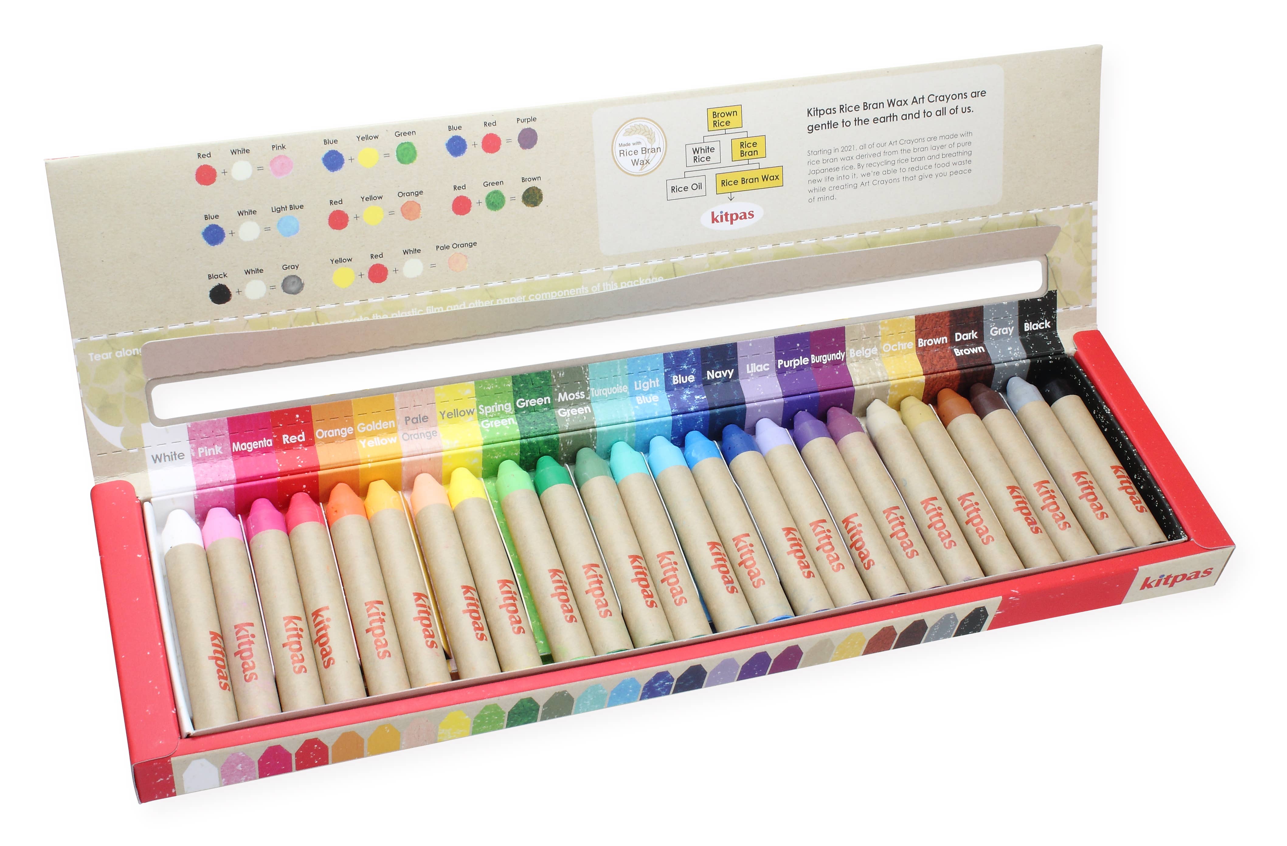 Kitpas Art Crayons 24 Color Set - DIGS