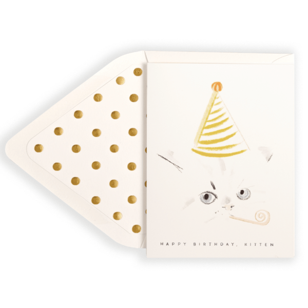 Kitten Party Hat Card - DIGS