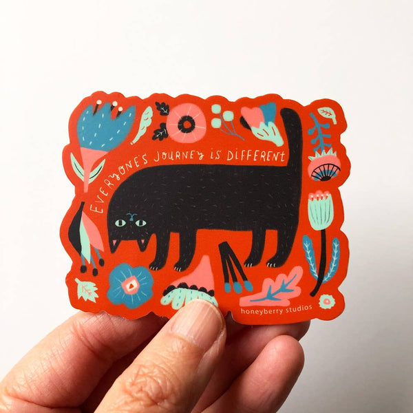 Kitty Everyone's Journey is Different Sticker - DIGS