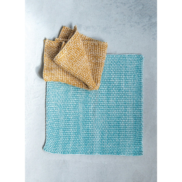 Knit Gold/Green Dish Cloths Set/2 - DIGS