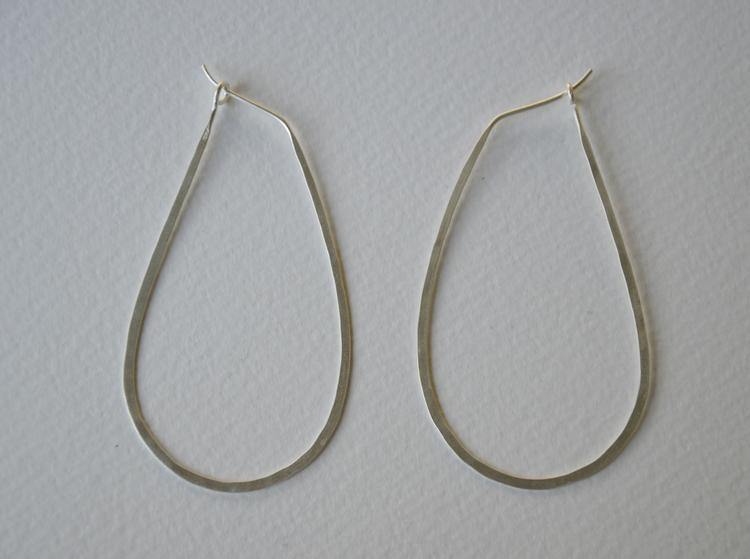Hammered Oval Hoops - DIGS