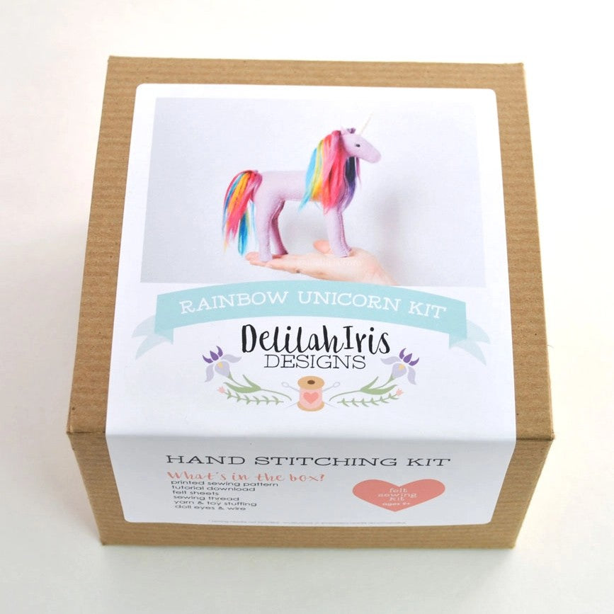 Lavender Rainbow Unicorn Felt Craft Kit