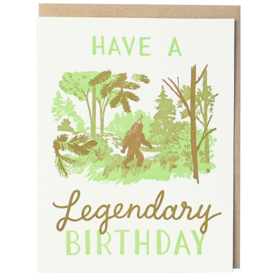 Legendary Sasquatch Birthday Card - DIGS