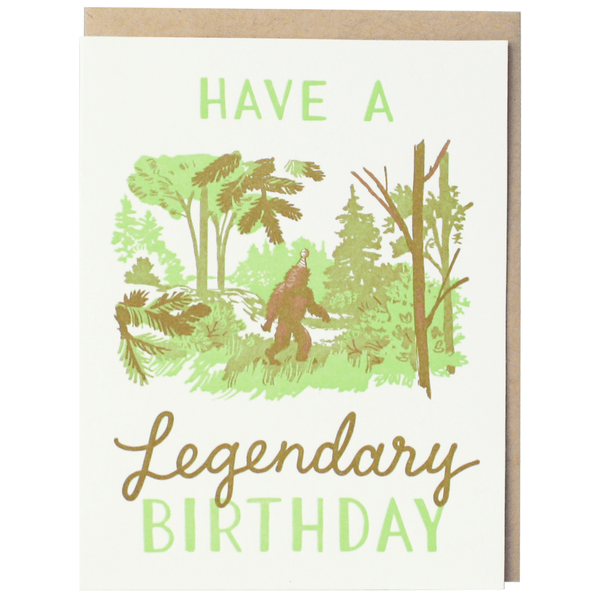 Legendary Sasquatch Birthday Card - DIGS