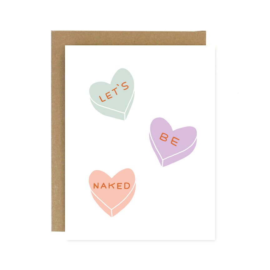 Let's Be Naked Hearts Card - DIGS