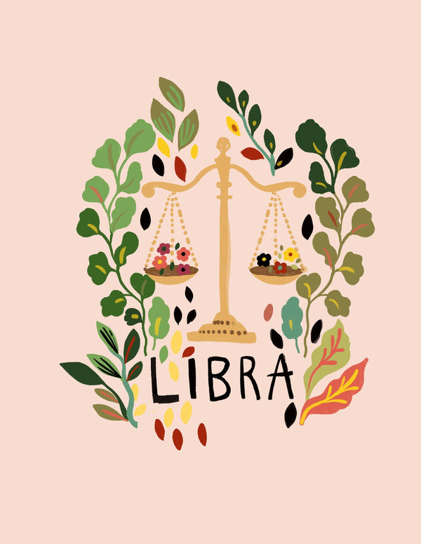 Libra Zodiac Greeting Card - DIGS