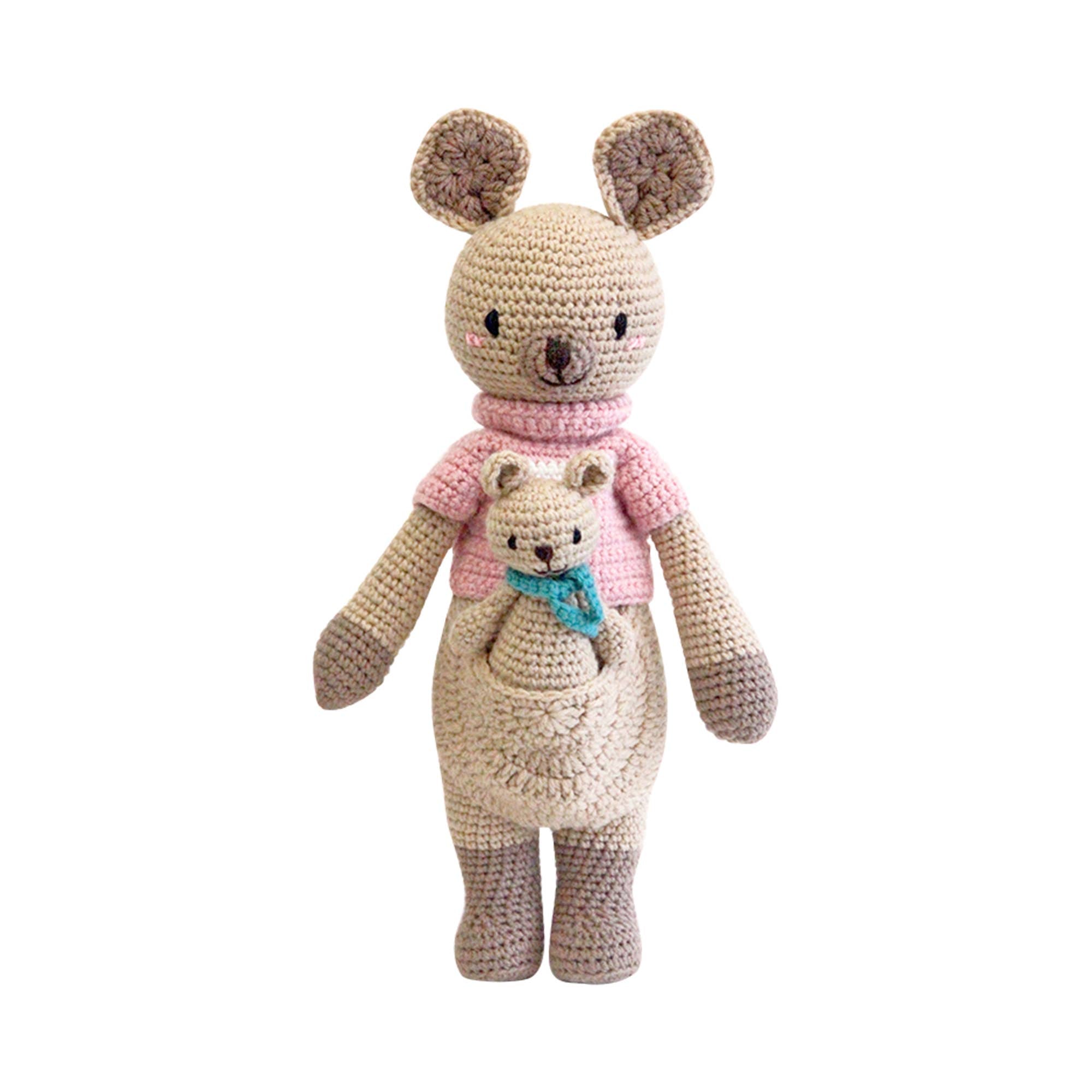 Little Knight Kangaroo Crochet Doll - DIGS