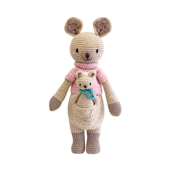 Little Knight Kangaroo Crochet Doll - DIGS