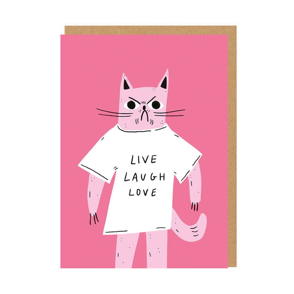 Live Laugh Love Cat Card - DIGS