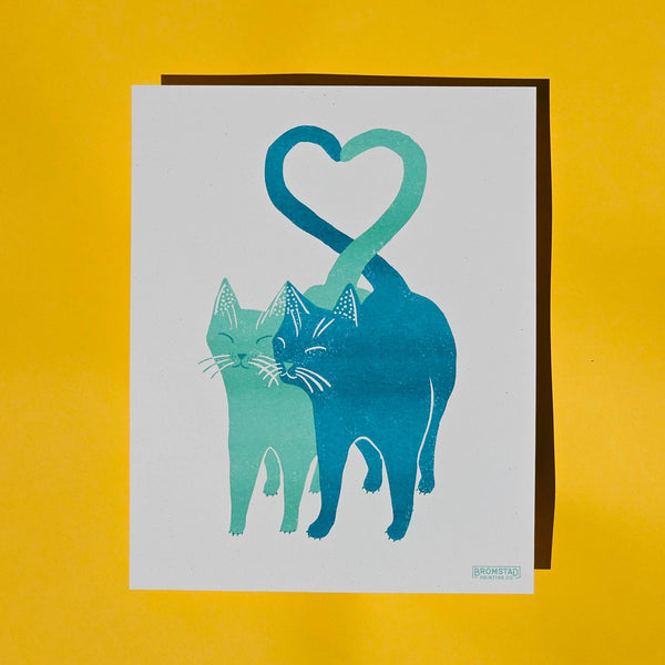 Love Cats Risograph Art Print - DIGS