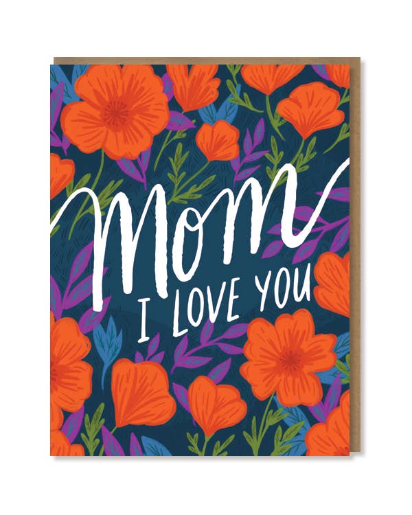Love You Mom Poppies Card - DIGS
