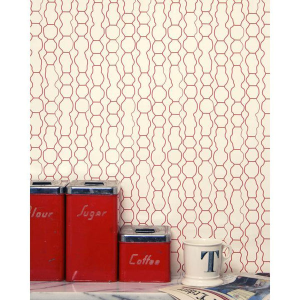 Madison Wallpaper, Cranberry & Vodka - DIGS