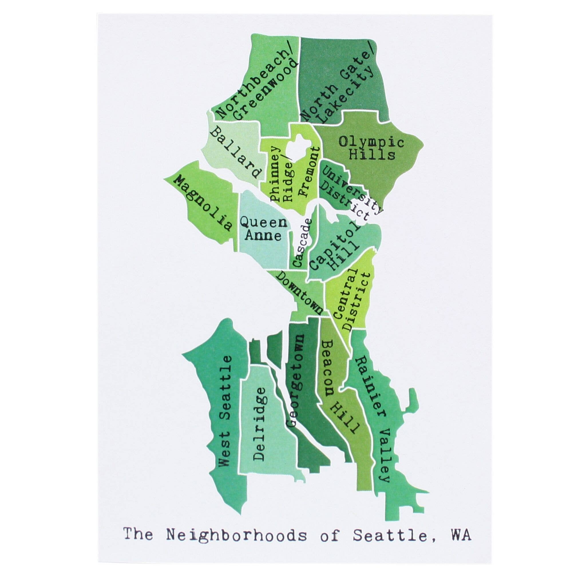 Map of Seattle Card - DIGS