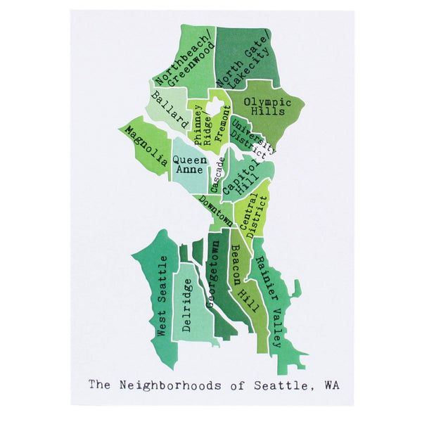 Map of Seattle Card - DIGS