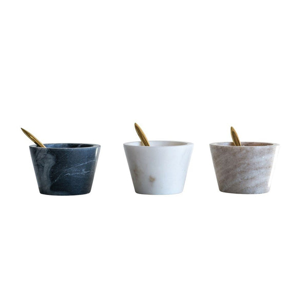 Marble Bowl with Spoon - DIGS