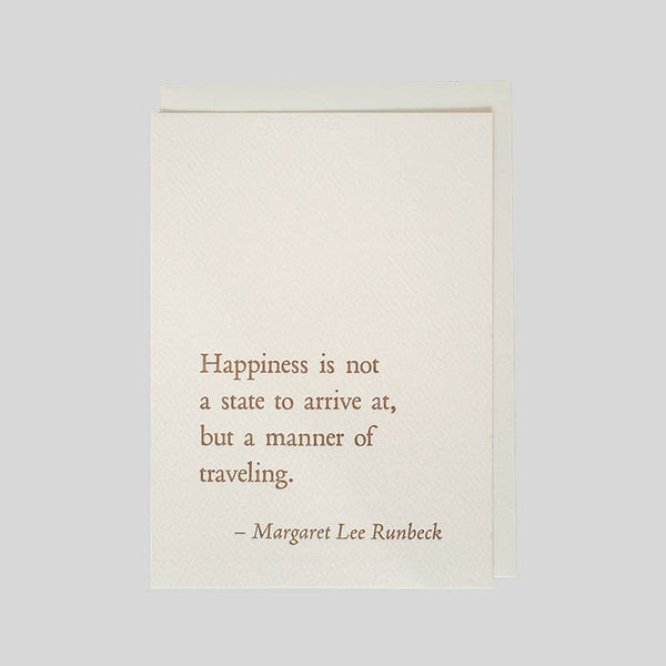 Margaret Lee Runbeck Happiness Card - DIGS