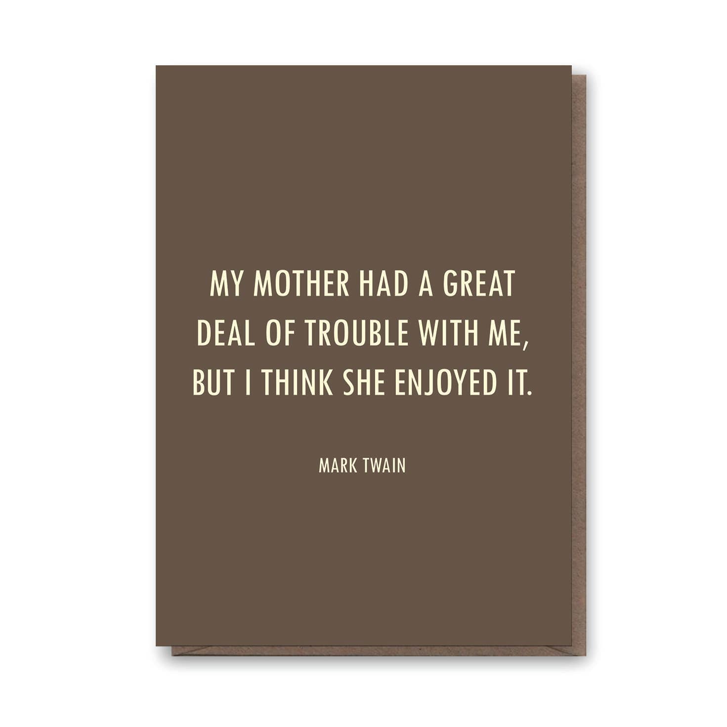 Mark Twain Mum Quote Card - DIGS