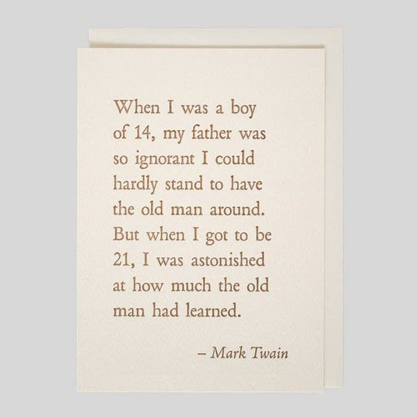 Mark Twain Old Man Card - DIGS