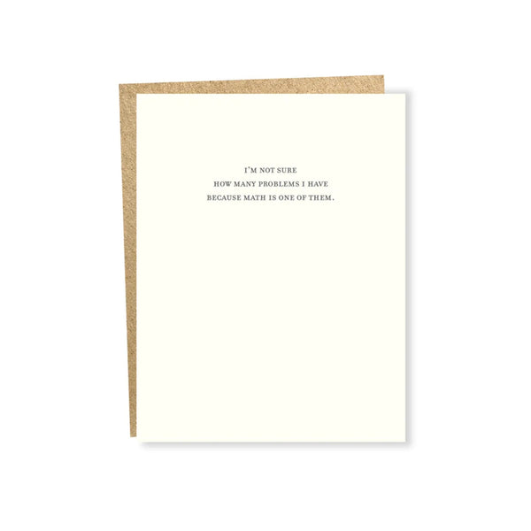 Math Problems Card - DIGS