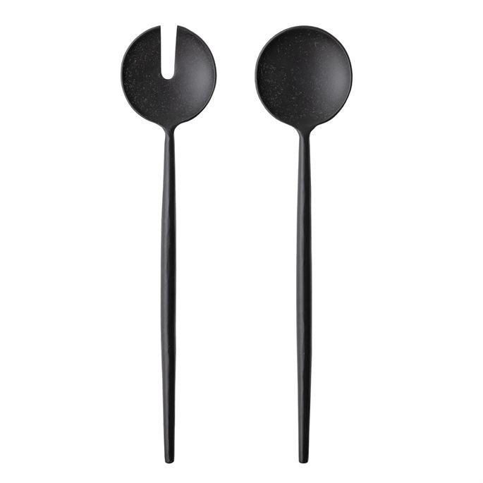 Matte Black Salad Servers - DIGS