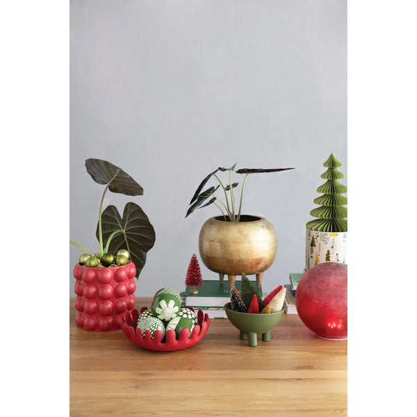 Matte Green Footed Bowl - DIGS