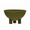 Matte Green Footed Bowl - DIGS
