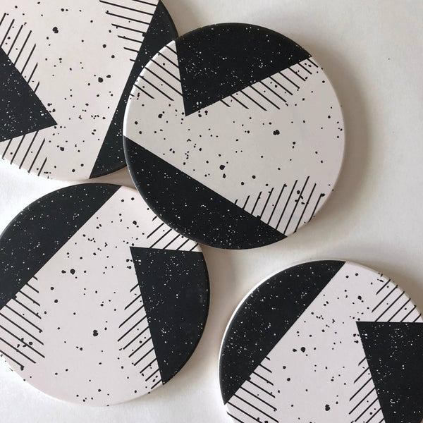 Memphis Absorbent Stone Coasters - DIGS