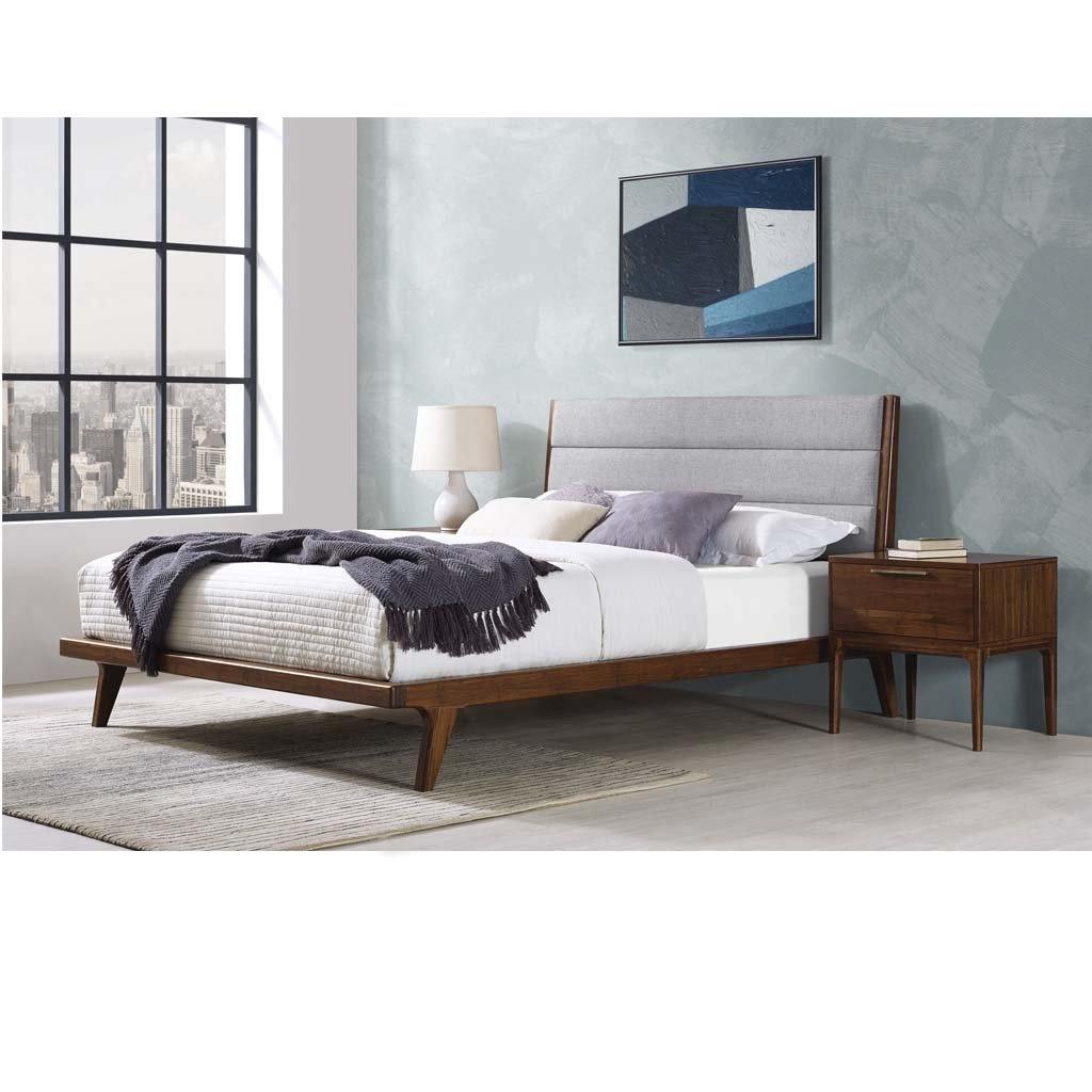 Mercury Upholstered Bed: Exotic Bamboo - DIGS