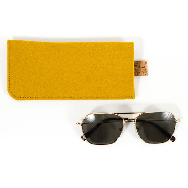 Merino Felt Glasses Sleeve: Mustard Yellow - DIGS