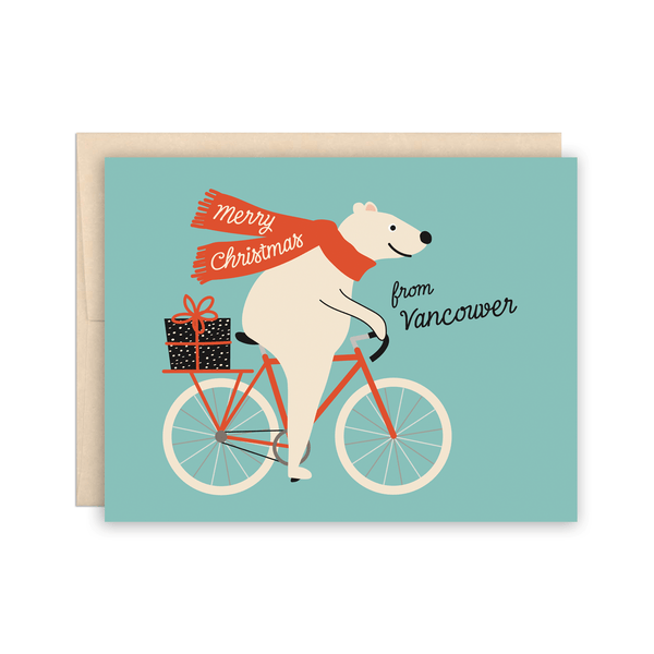 Merry Christmas from Seattle Bear Biker Card - DIGS