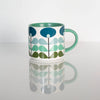 Mid - century Modern Blue Flower Mug - DIGS