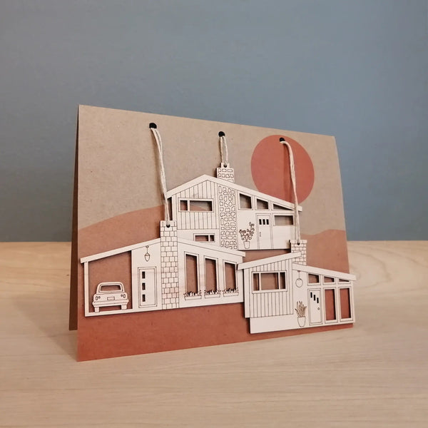 Mid - Century Modern Houses Ornament Set - DIGS
