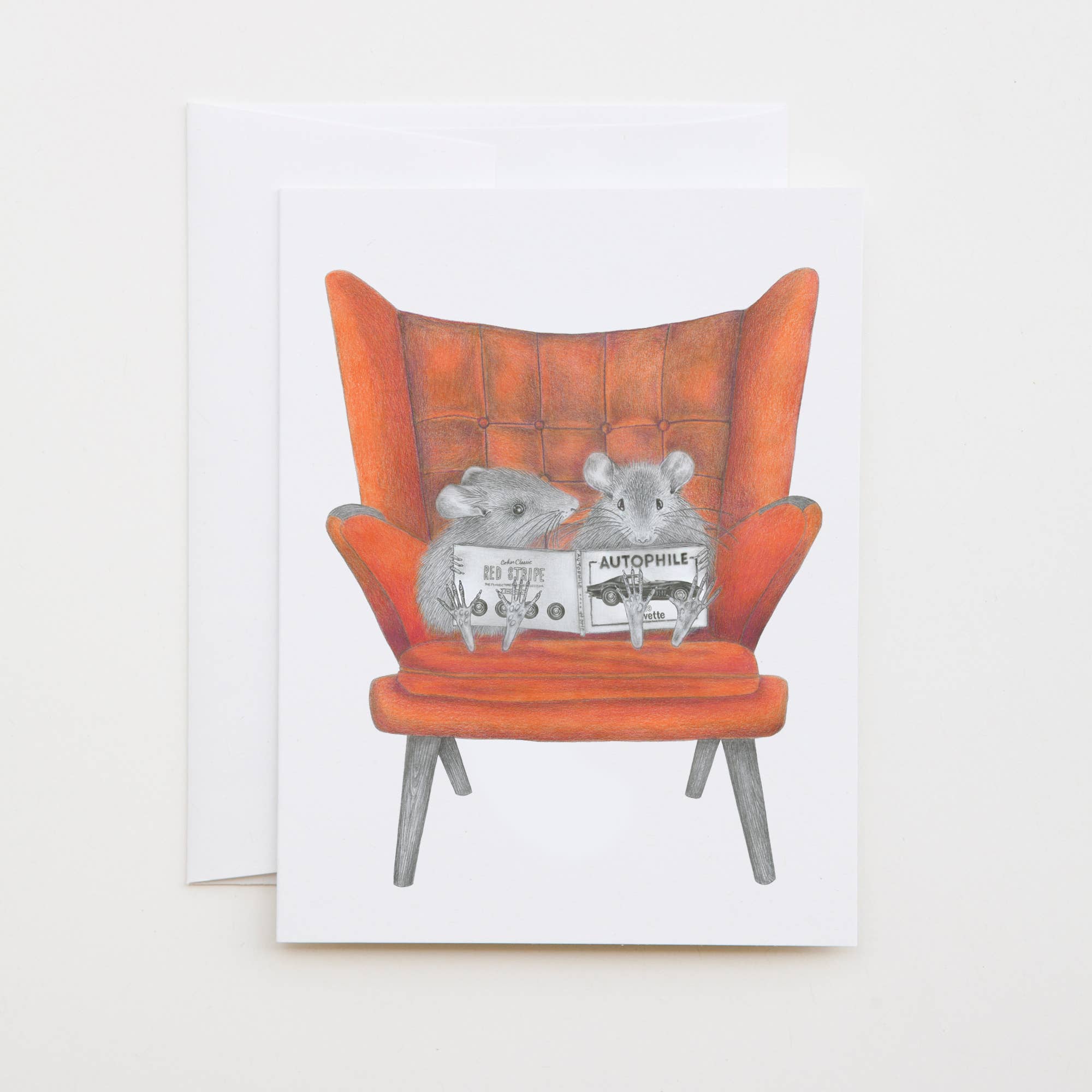 Midge & Mondo Pines Field Mouse Note Card - DIGS