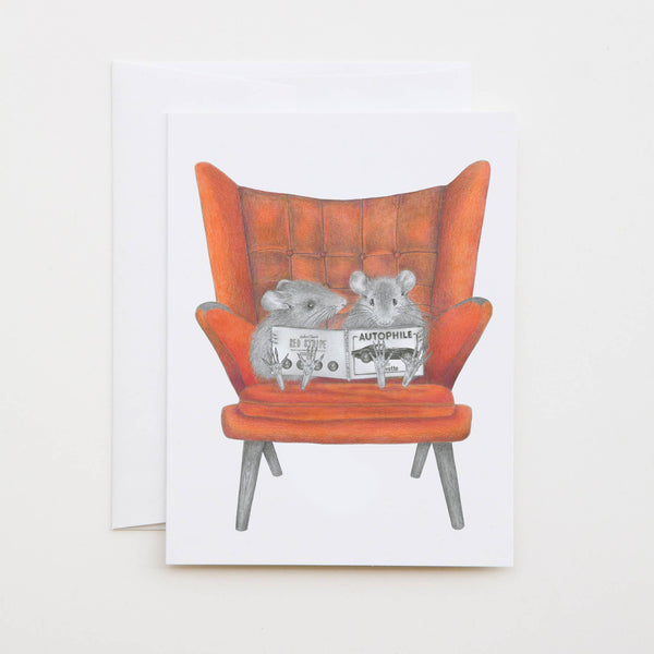 Midge & Mondo Pines Field Mouse Note Card - DIGS